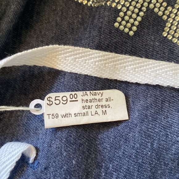 Sporty Blue Lace-up dress with bling LA - Picture 5 of 5